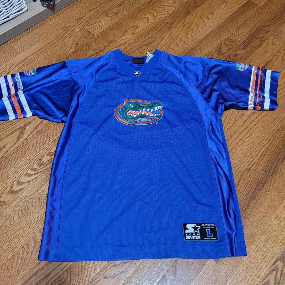 Vintage‎ Starter Flordia Gators Blue Embroidered Youth Jersey NCAA XL